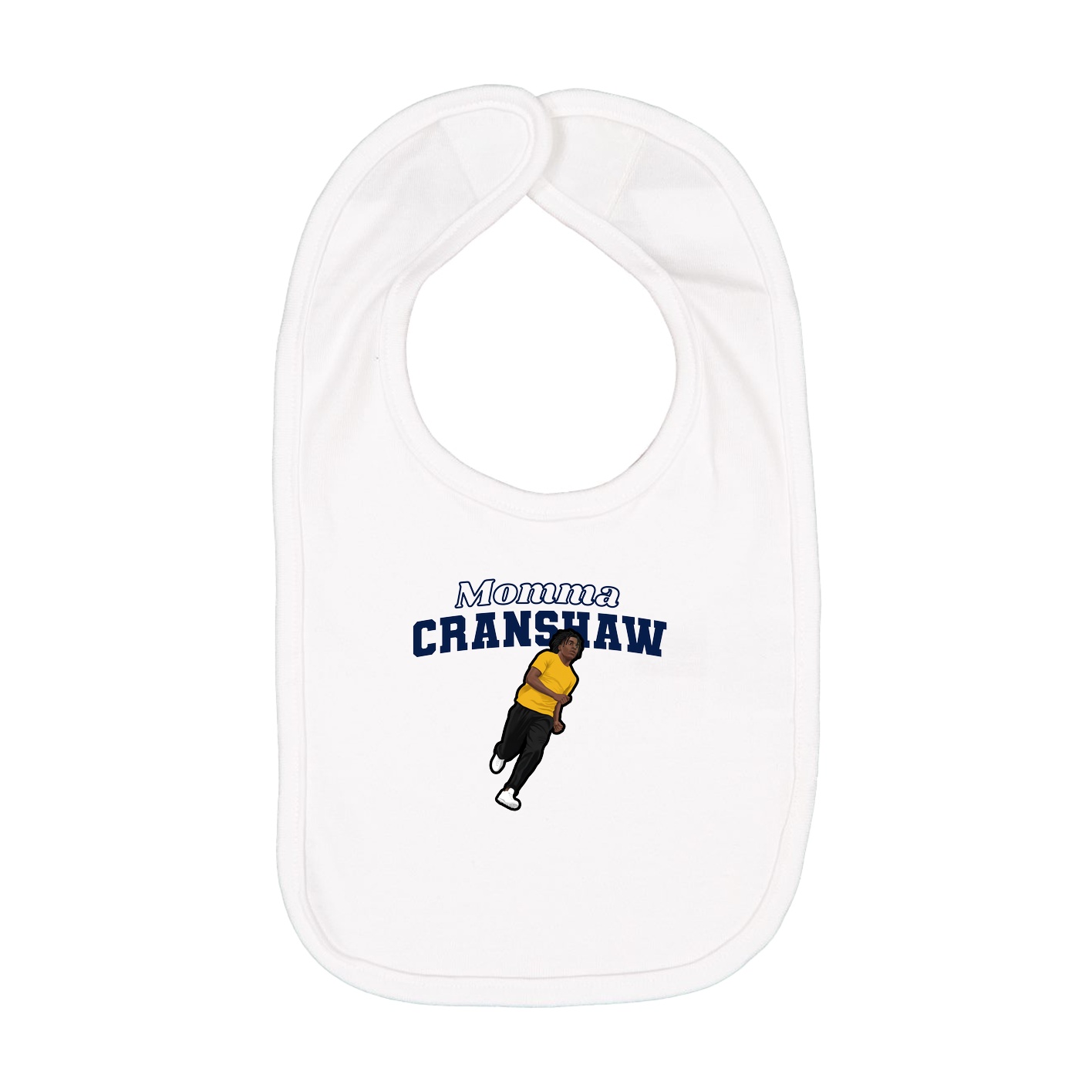 Infant Bib — Mothers Day Block in White