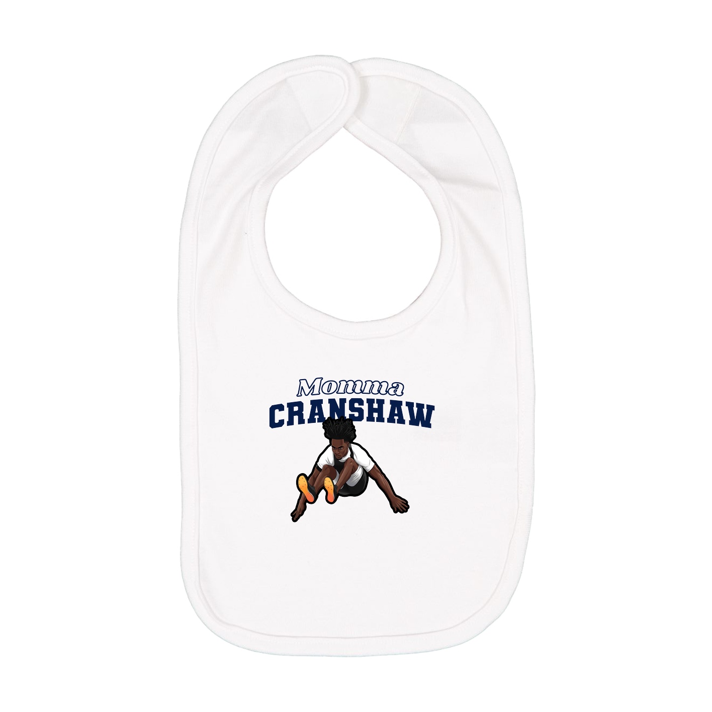 Infant Bib — Mothers Day Block in White