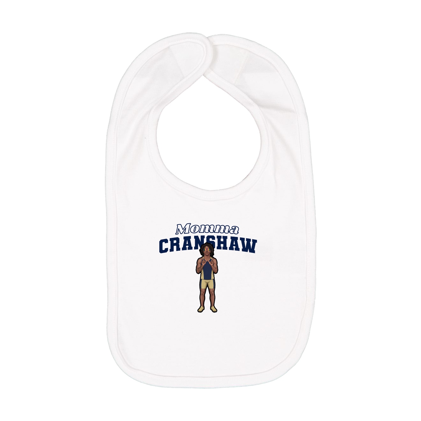 Infant Bib — Mothers Day Block in White
