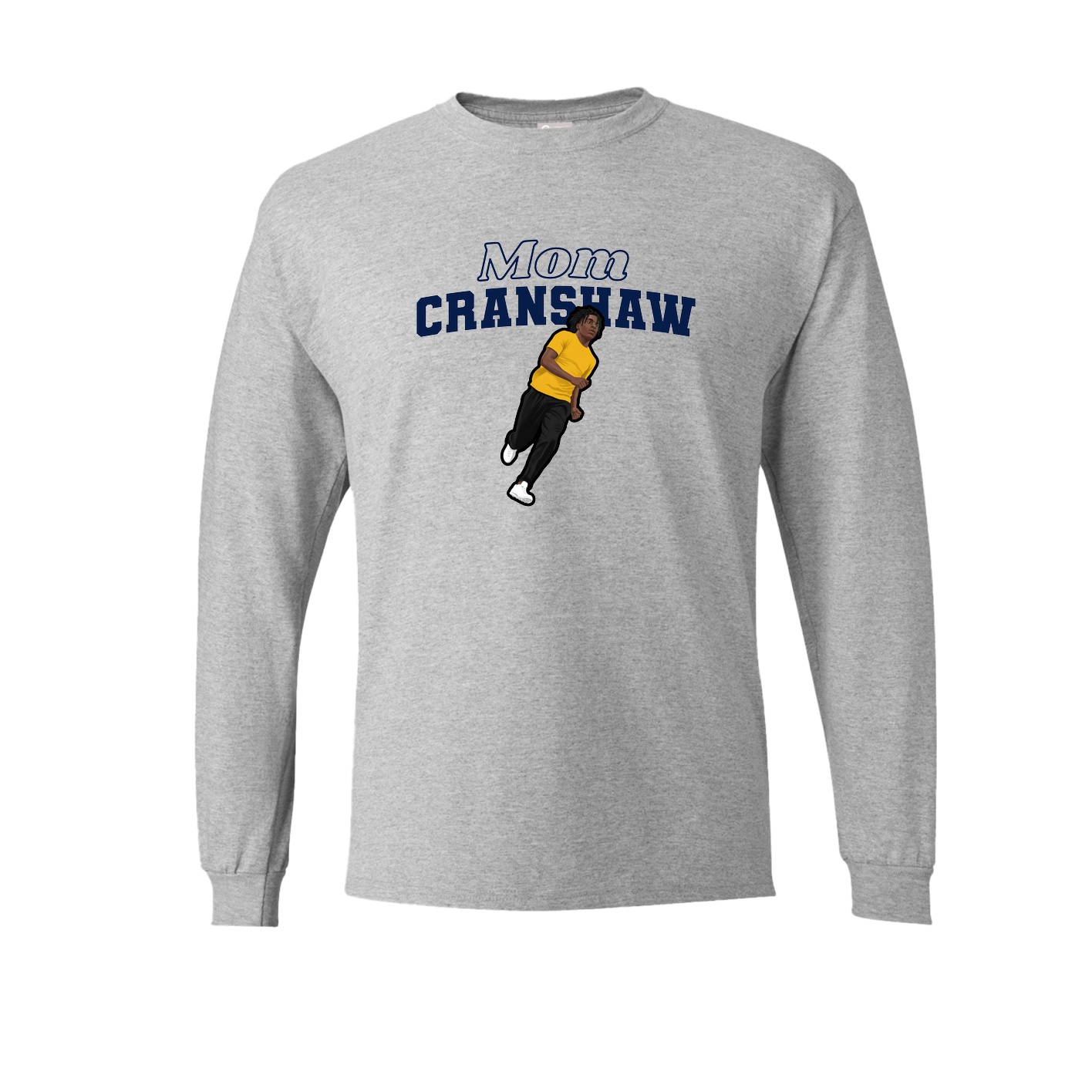 Long Sleeve Tee — Mothers Day Block in Grey