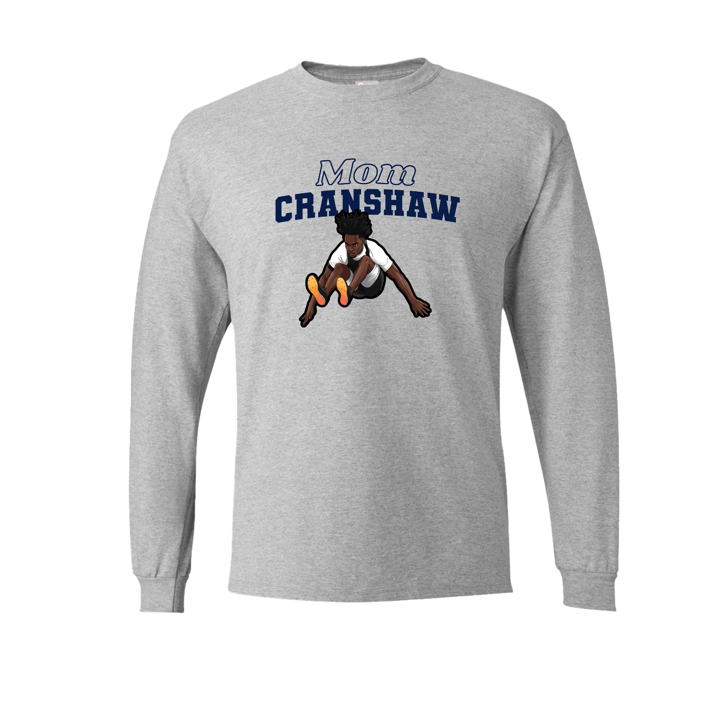 Long Sleeve Tee — Mothers Day Block in Grey
