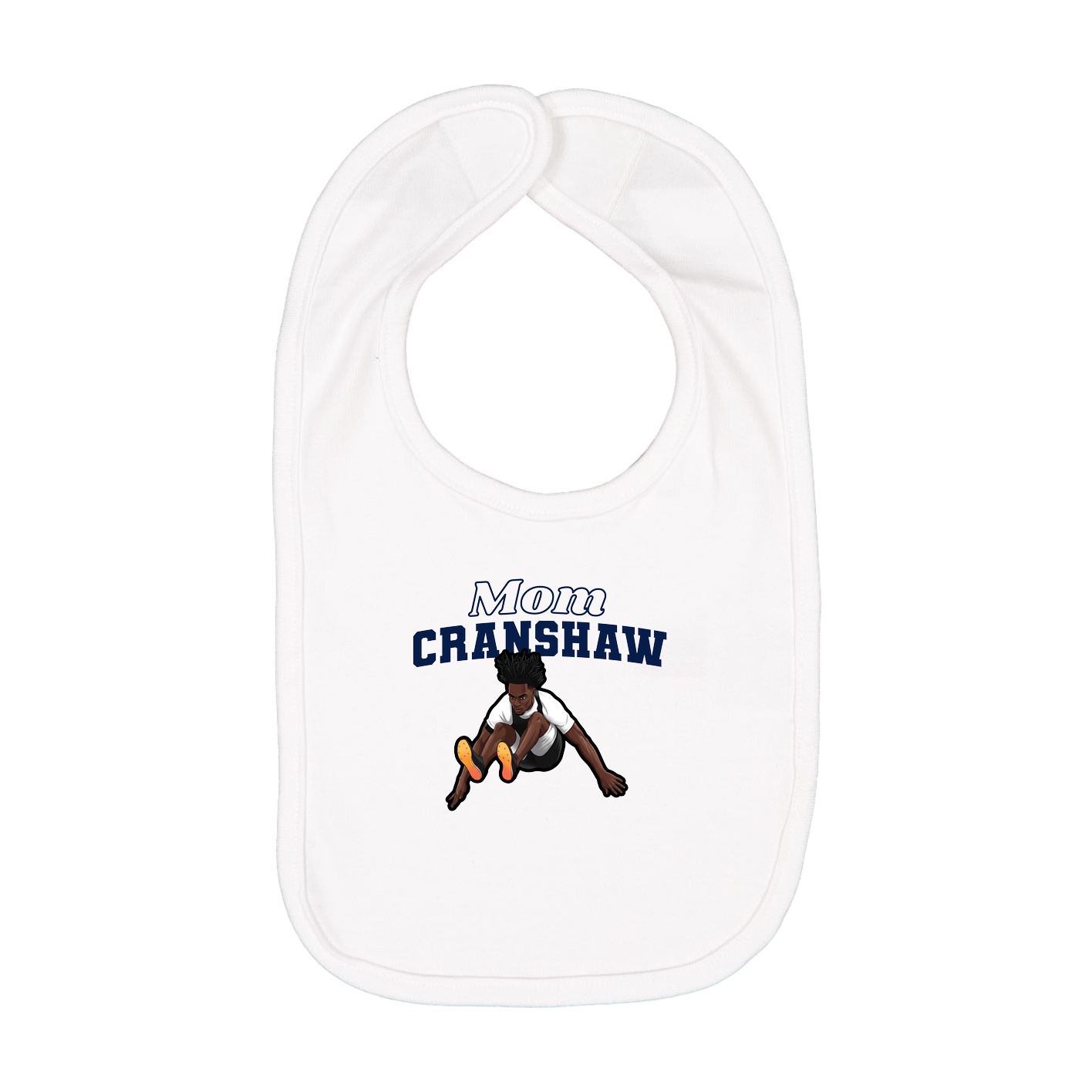 Infant Bib — Mothers Day Block in White