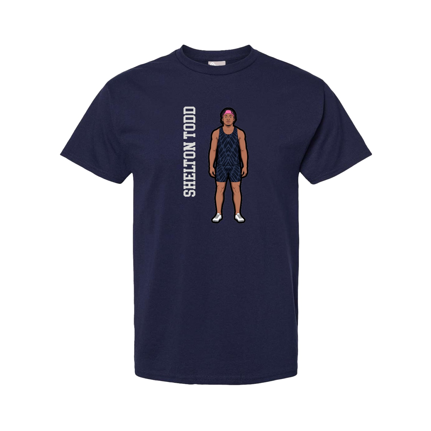 Youth Tee — Name Vertical in Navy