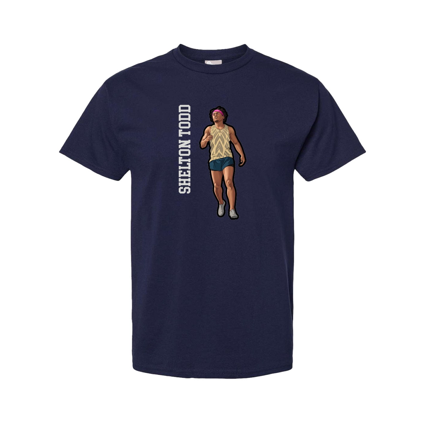 Youth Tee — Name Vertical in Navy