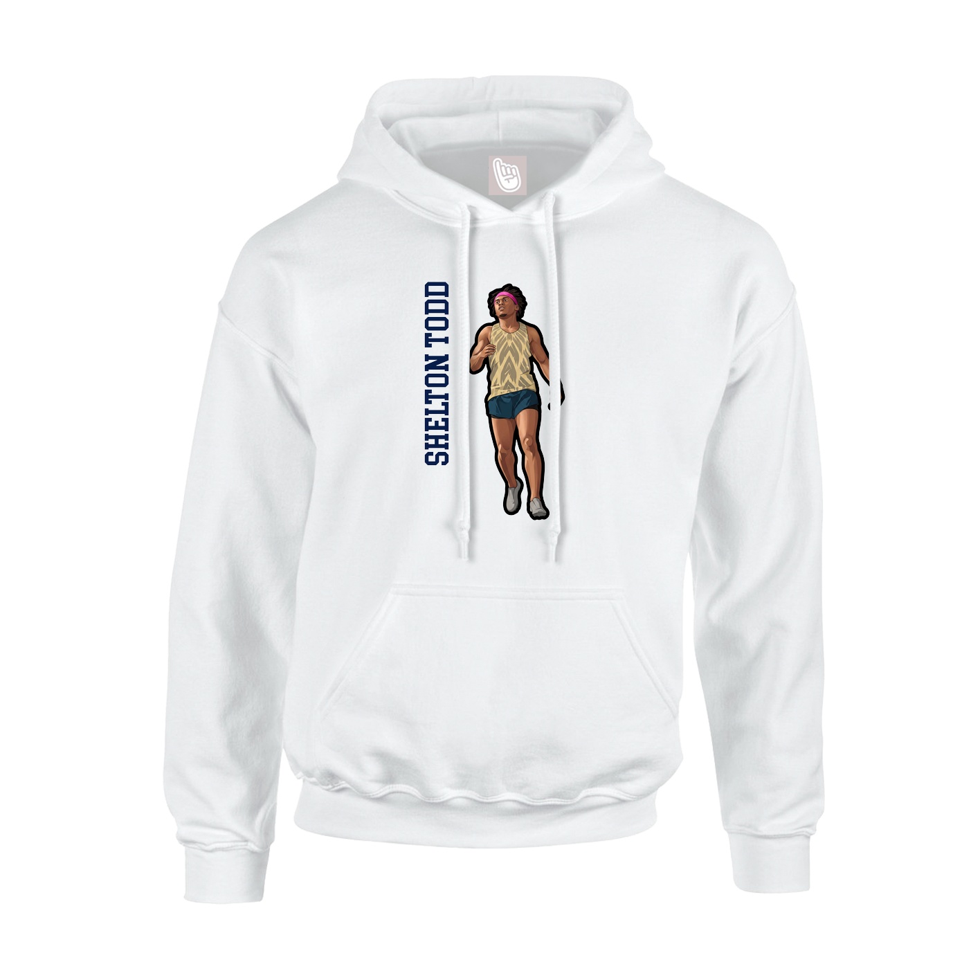 Hoodie — Name Vertical in White