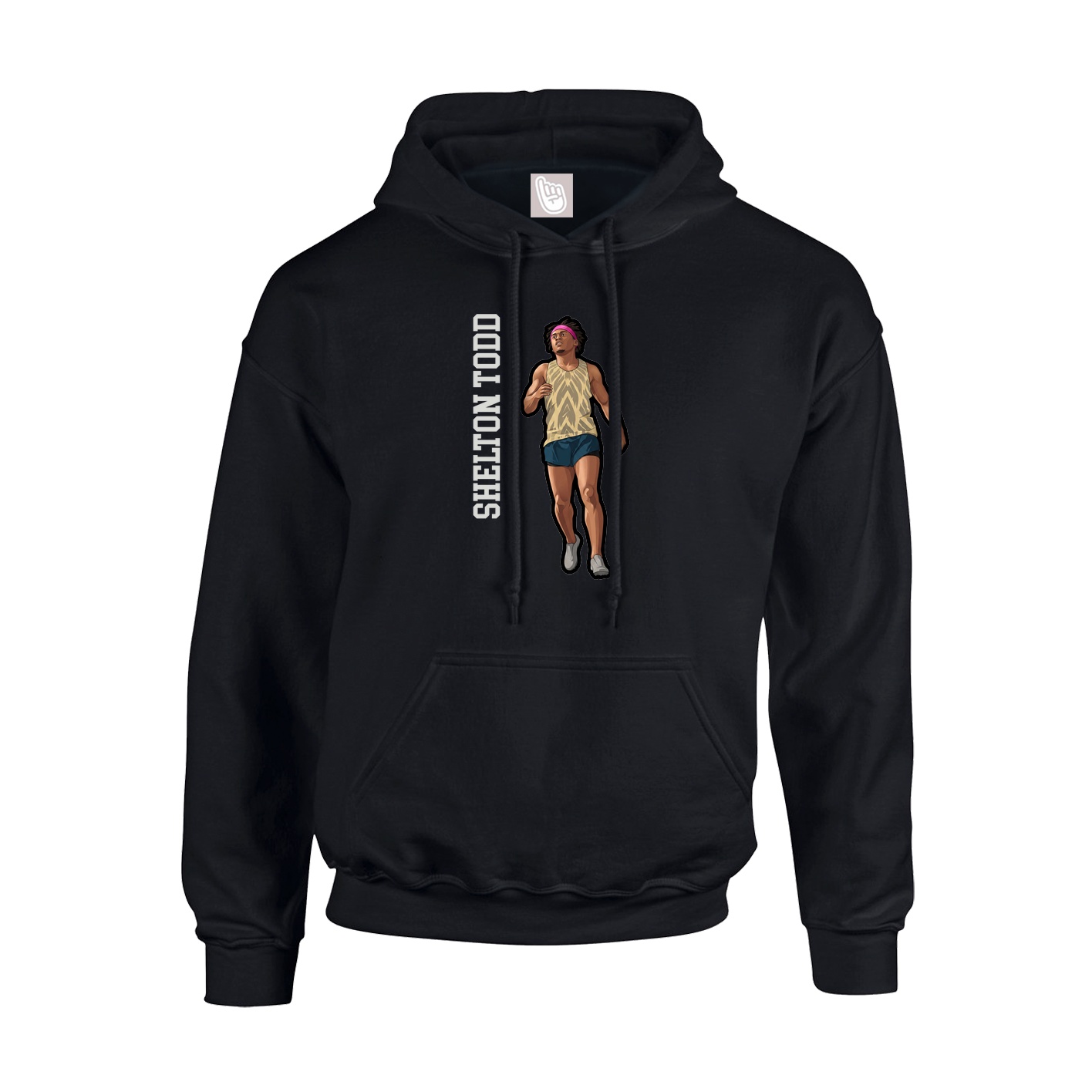 Youth Hoodie — Name Vertical in Black