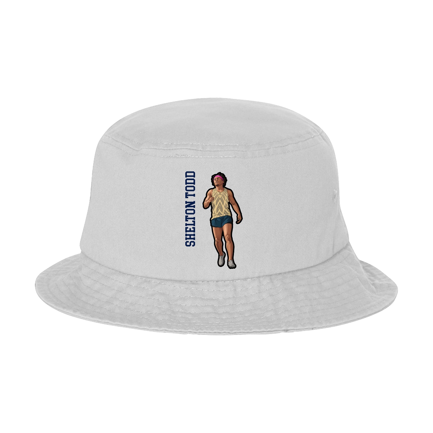 Bucket Cap — Name Vertical in White