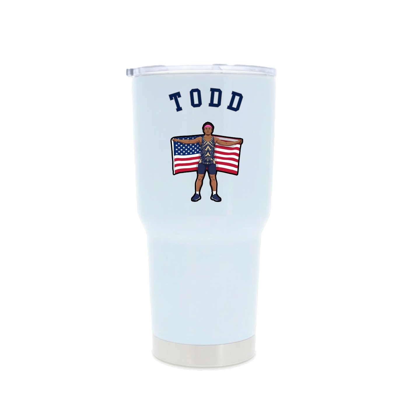 30oz Stainless Steel Tumbler — Shirsey Arch in White