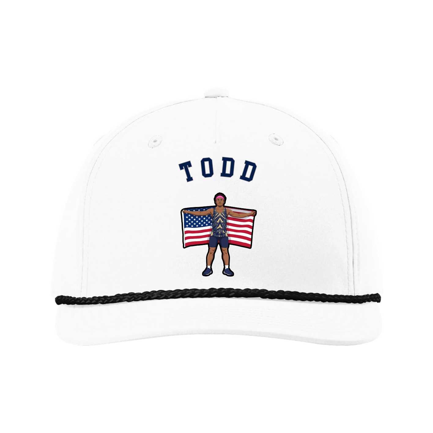 Five-Panel Classic Rope Cap — Shirsey Arch in White