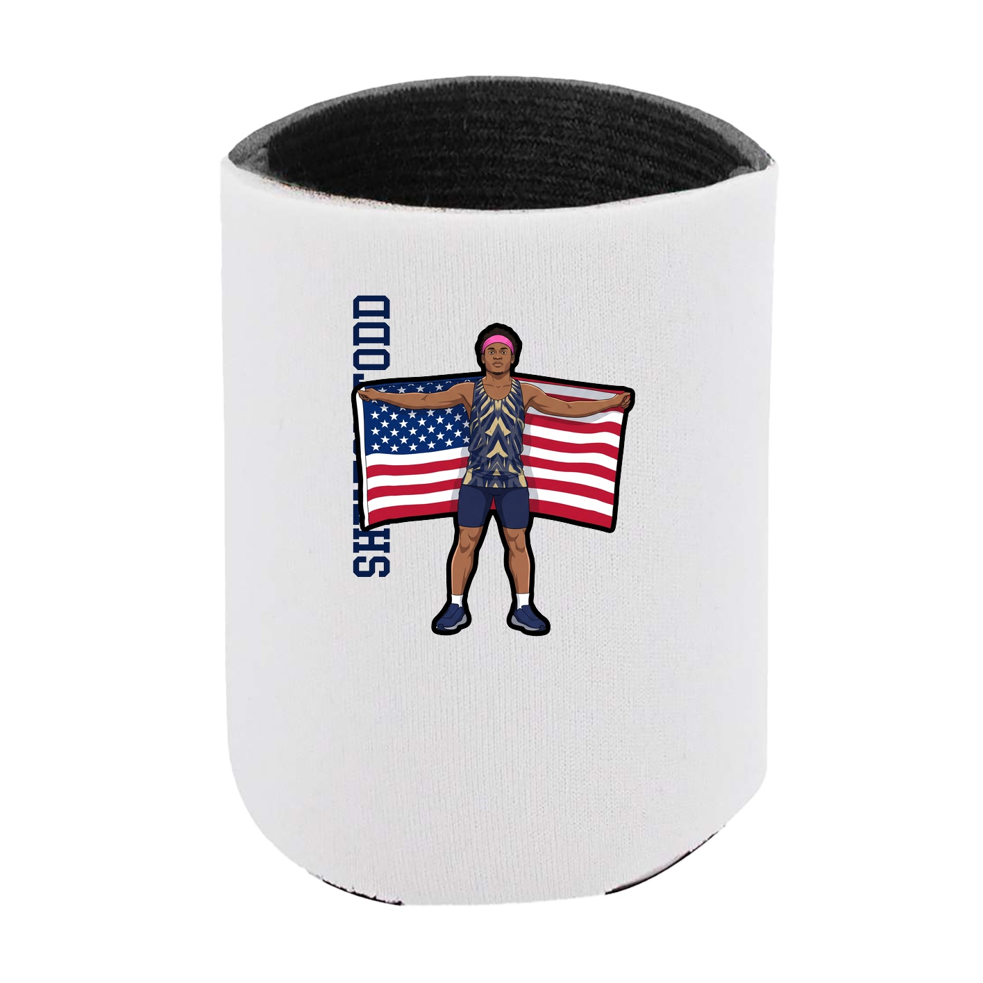Can Holder — Name Vertical in White