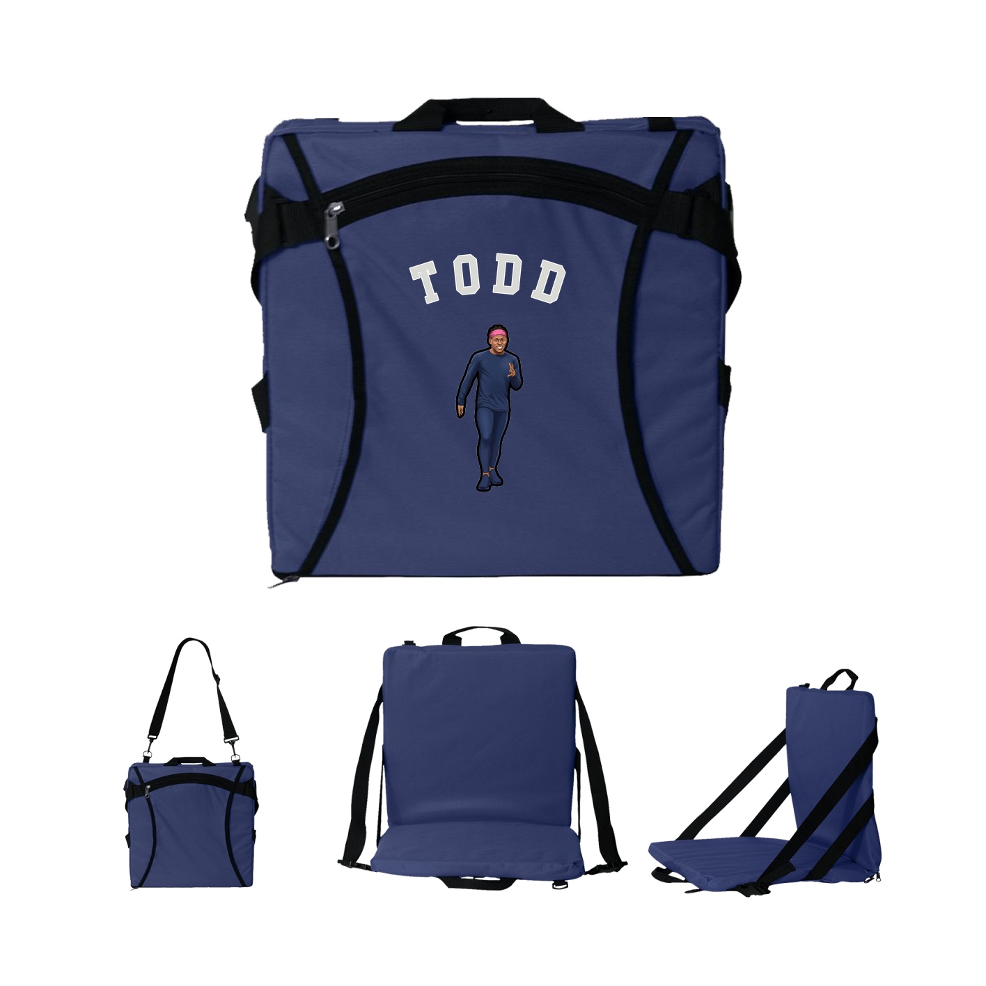 Folding Stadium Seat — Shirsey Arch in Navy