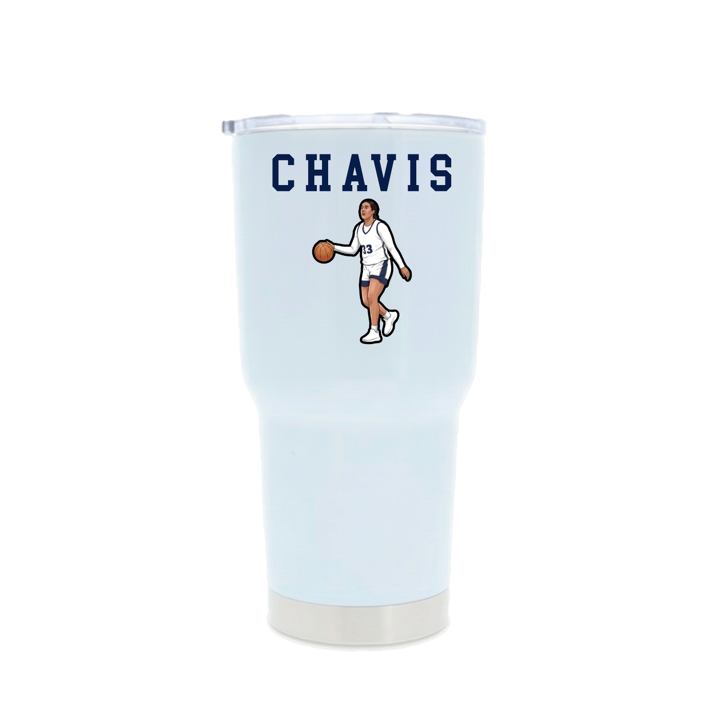30oz Stainless Steel Tumbler — Shirsey in White