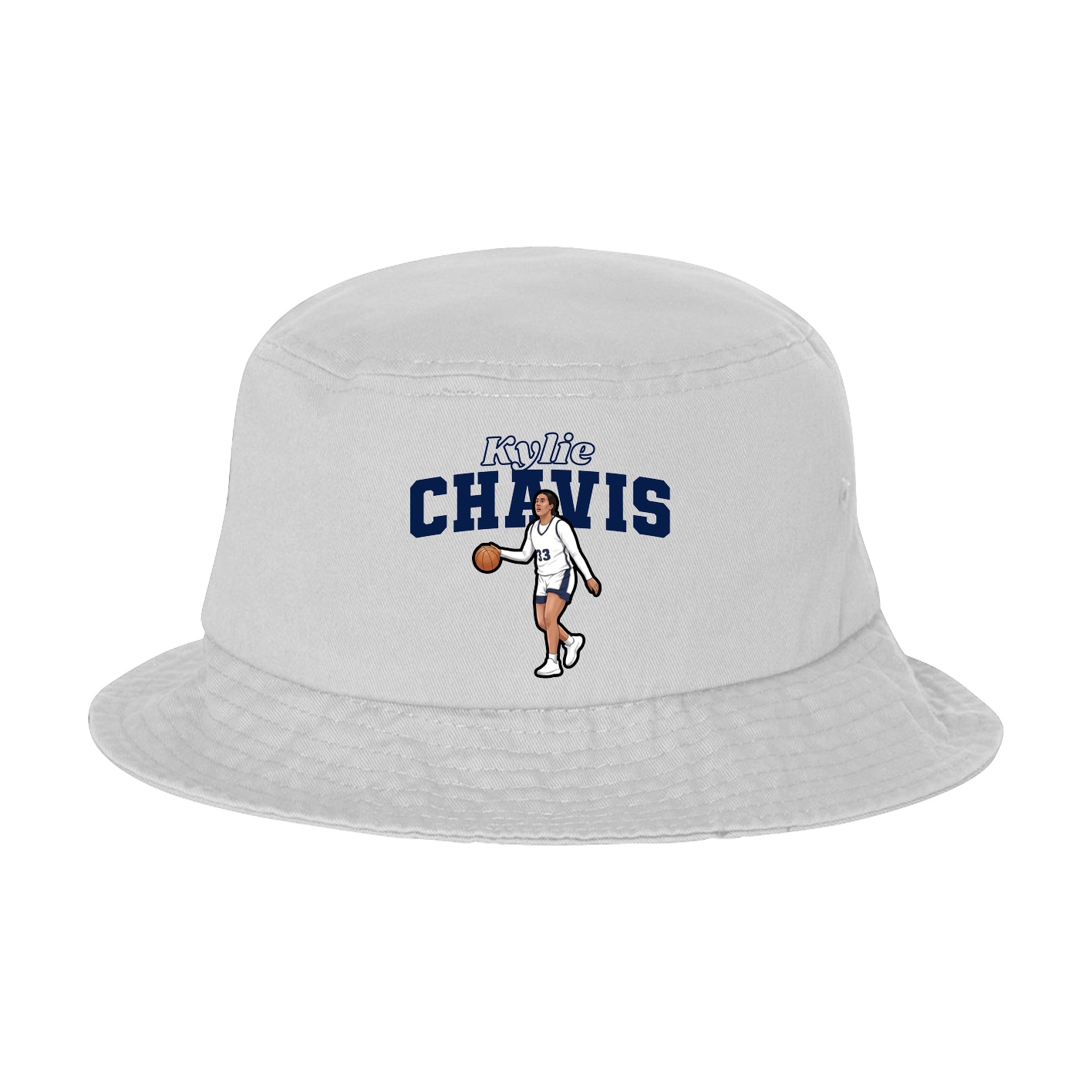 Bucket Cap — Name Arch in White