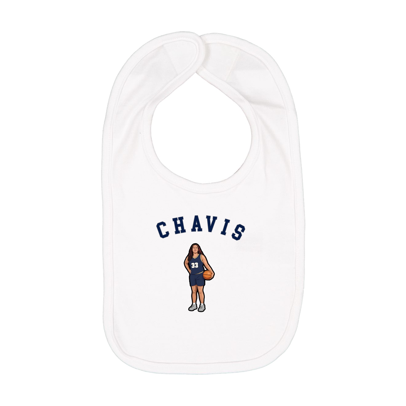 Infant Bib — Shirsey Arch in White