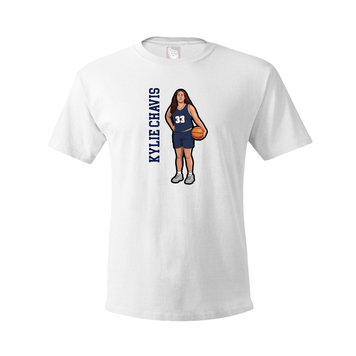 Youth Tee — Name Vertical in White