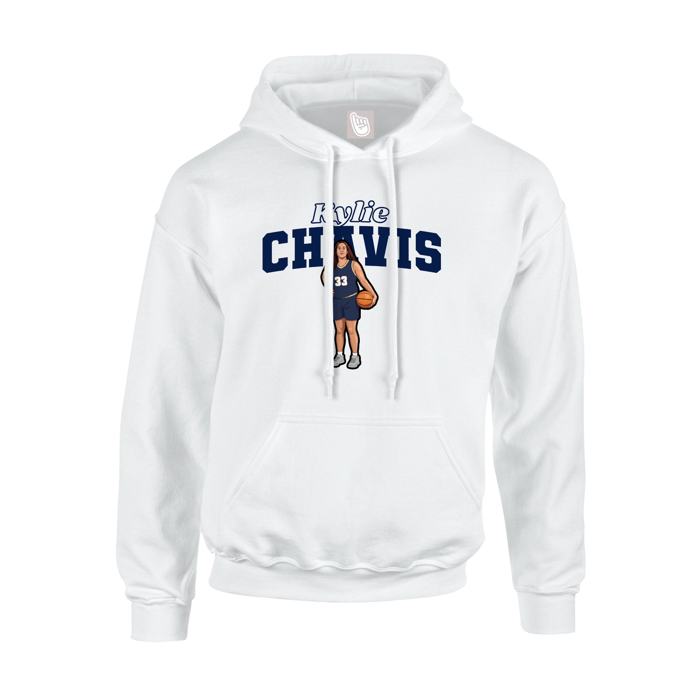 Hoodie — Name Arch in White