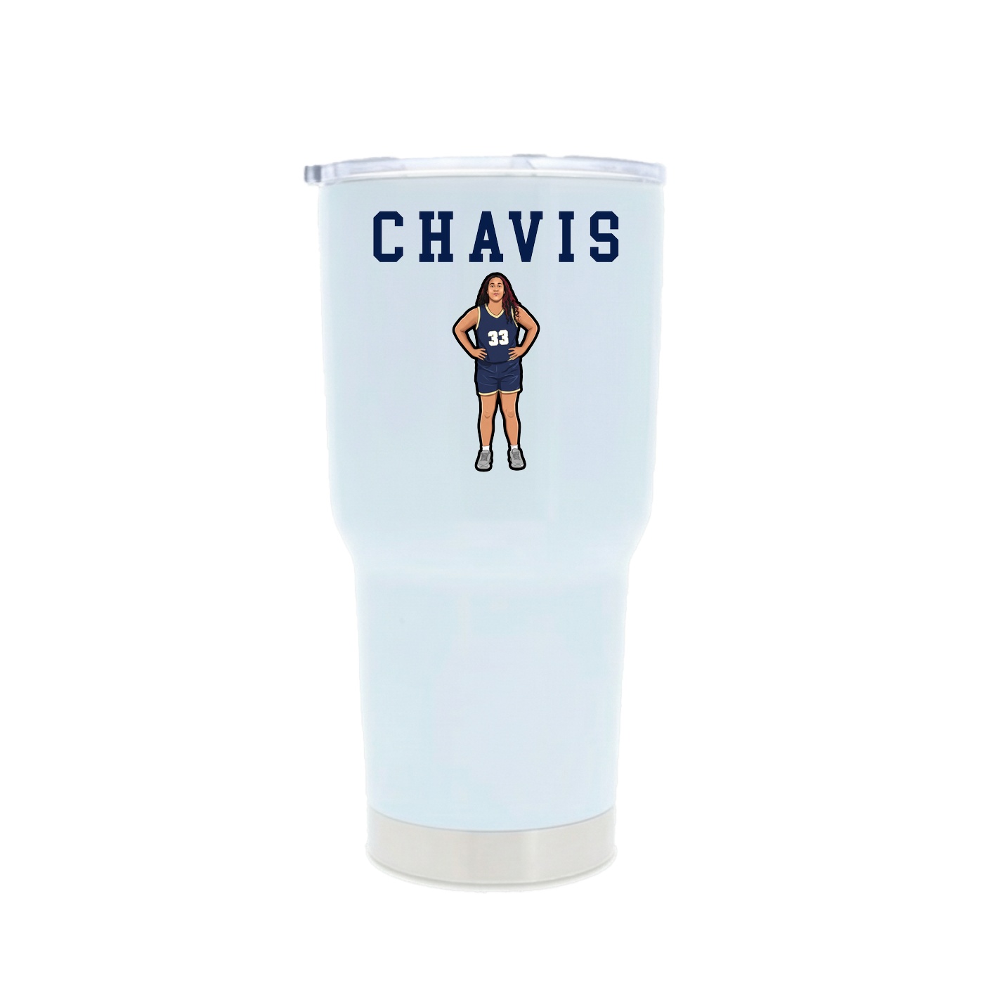 30oz Stainless Steel Tumbler — Shirsey in White