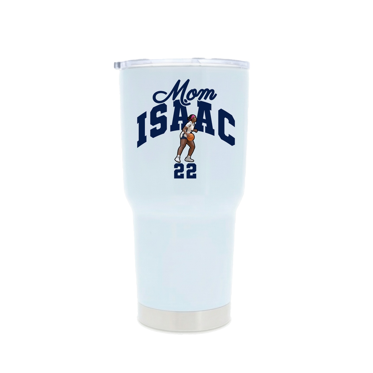 30oz Stainless Steel Tumbler — Mothers Day Arch in White