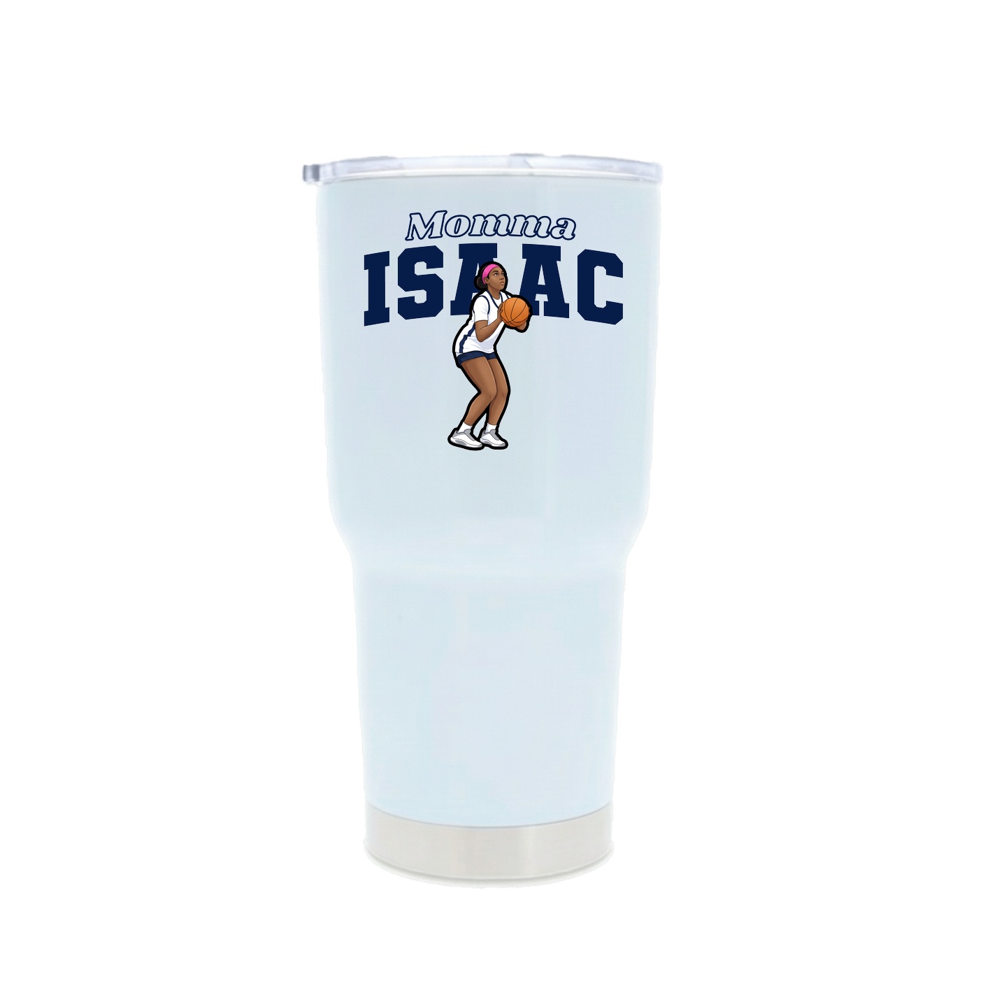 30oz Stainless Steel Tumbler — Mothers Day Block in White