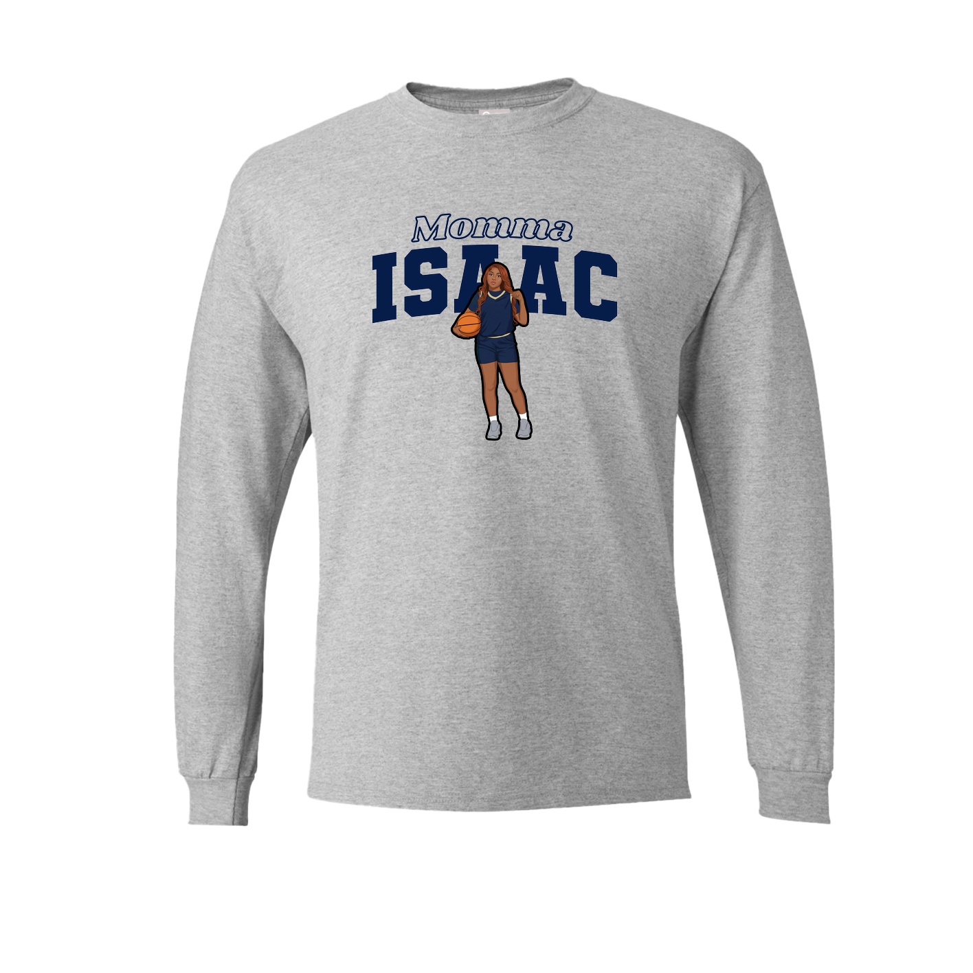Long Sleeve Tee — Mothers Day Block in Grey