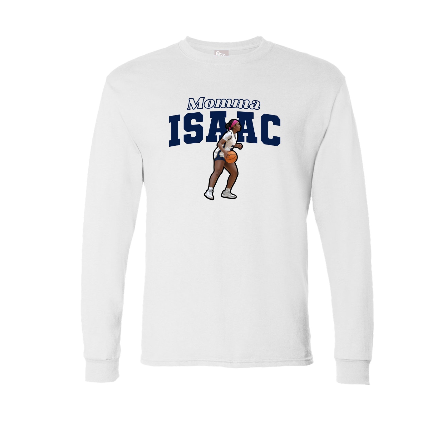 Long Sleeve Tee — Mothers Day Block in White