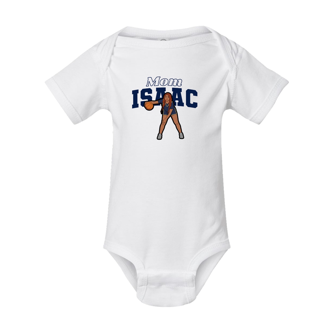 Baby Onesie — Mothers Day Block in White