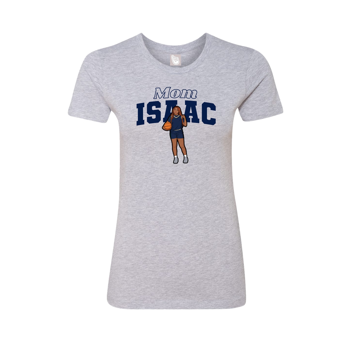 Womens Tee — Mothers Day Block in Grey