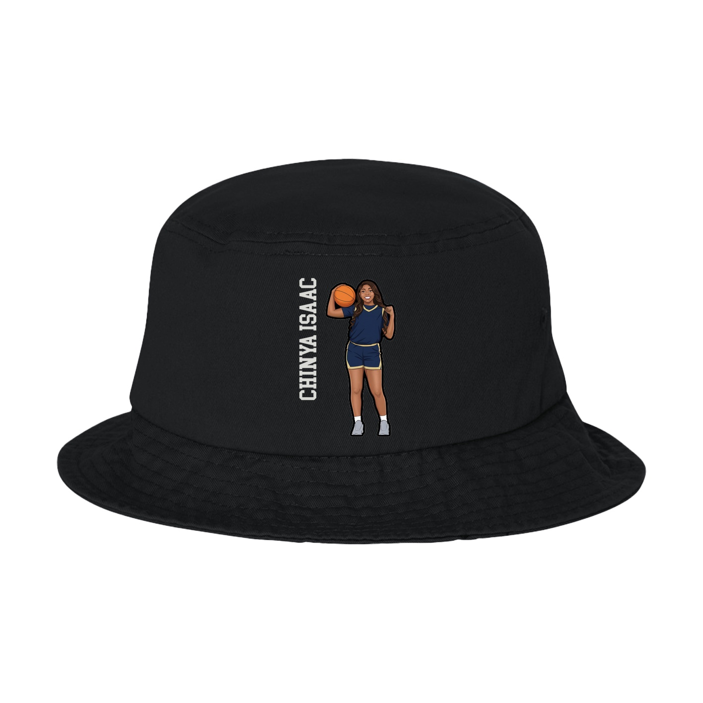 Bucket Cap — Name Vertical in Black