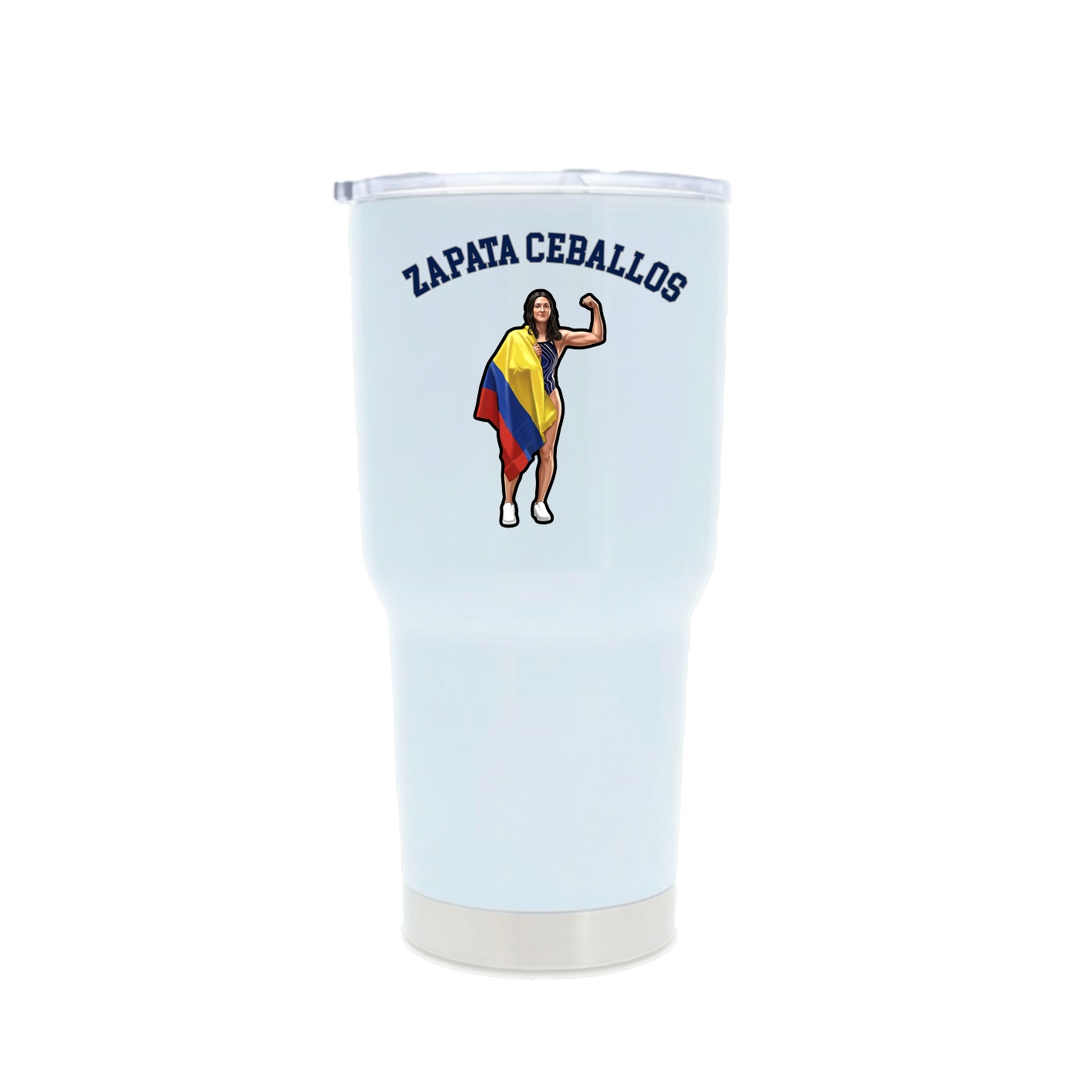 30oz Stainless Steel Tumbler — Shirsey Arch in White