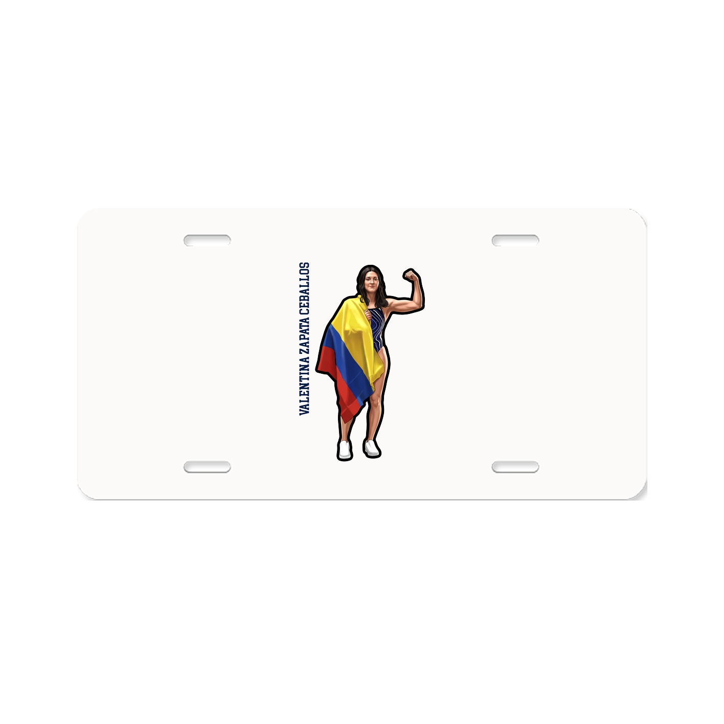 License Plate — Name Vertical in Classic