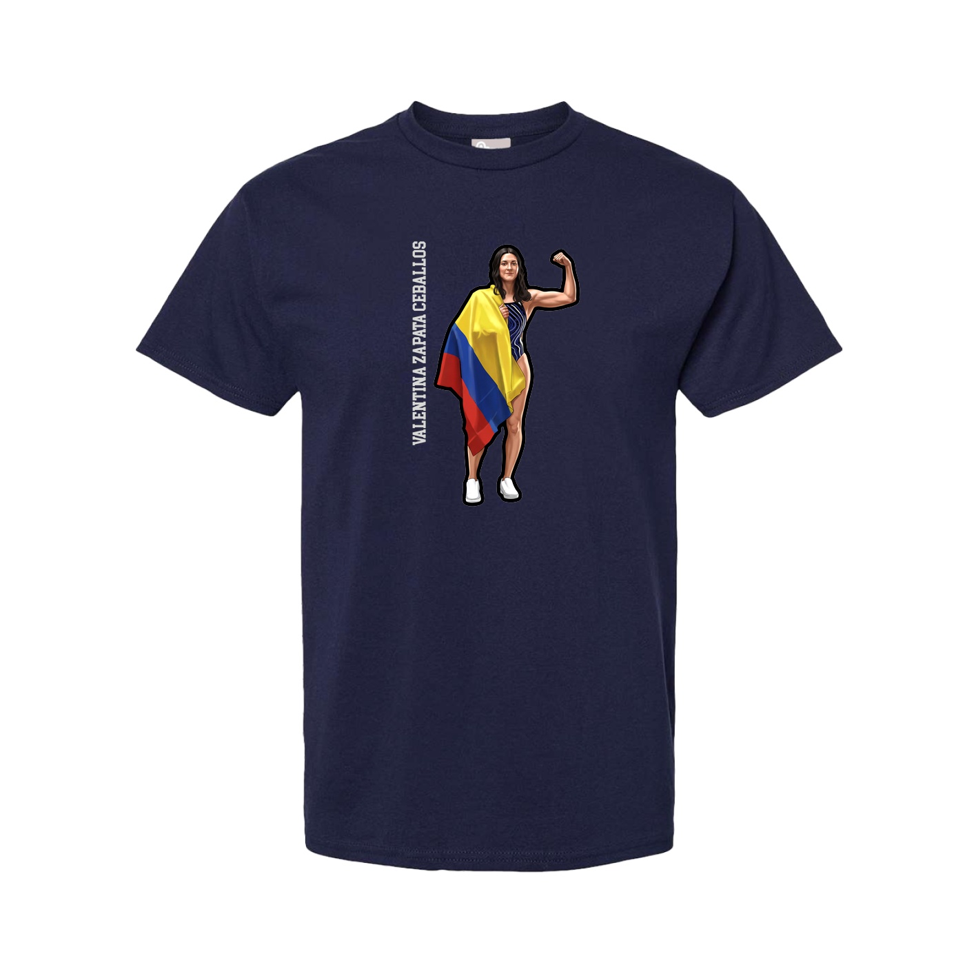 Tee — Name Vertical in Navy