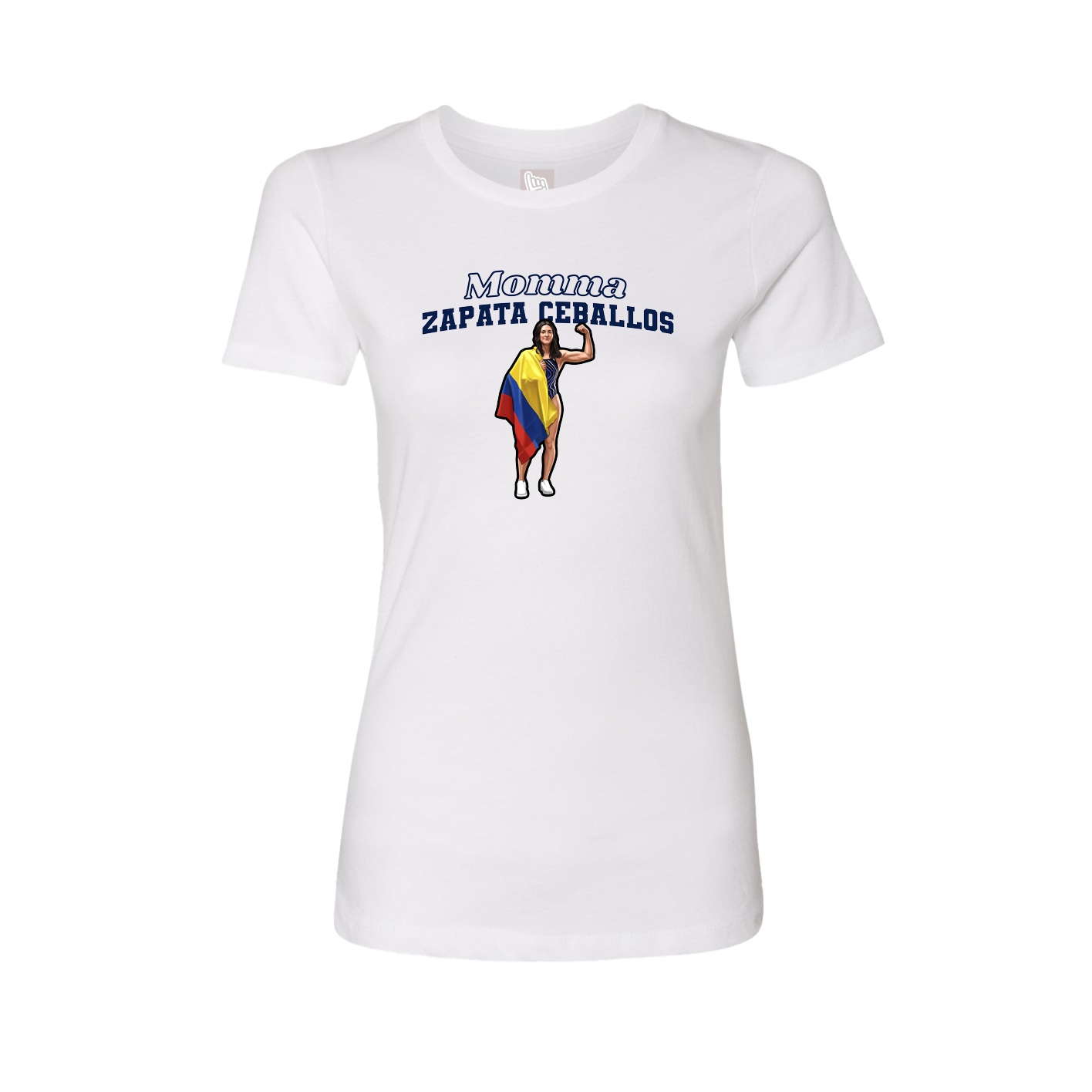 Womens Tee — Mothers Day Block in White