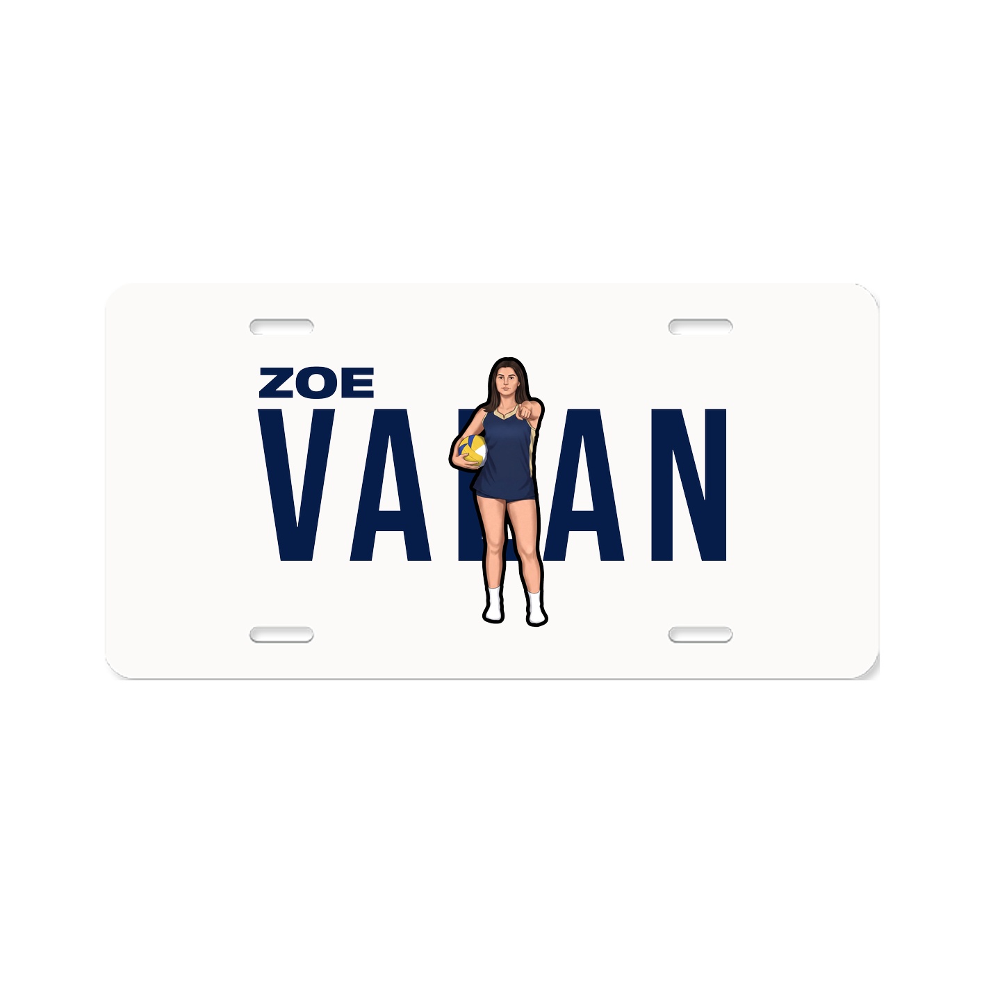 License Plate — Player Name in Classic