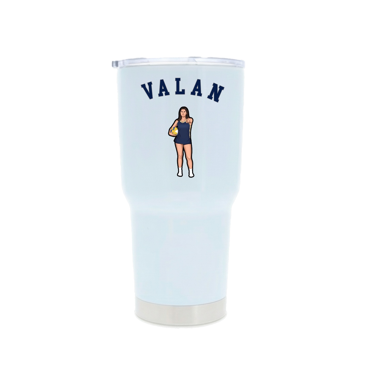 30oz Stainless Steel Tumbler — Shirsey Arch in White