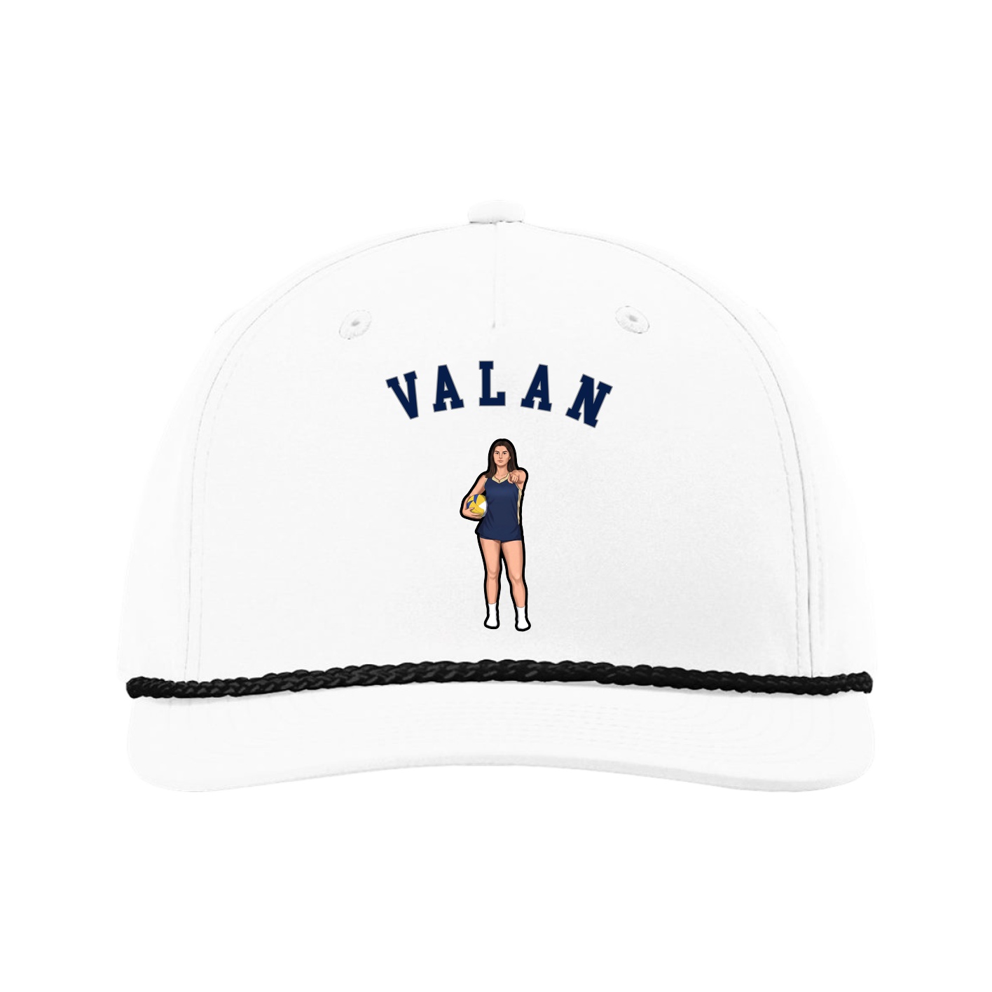 Five-Panel Classic Rope Cap — Shirsey Arch in White