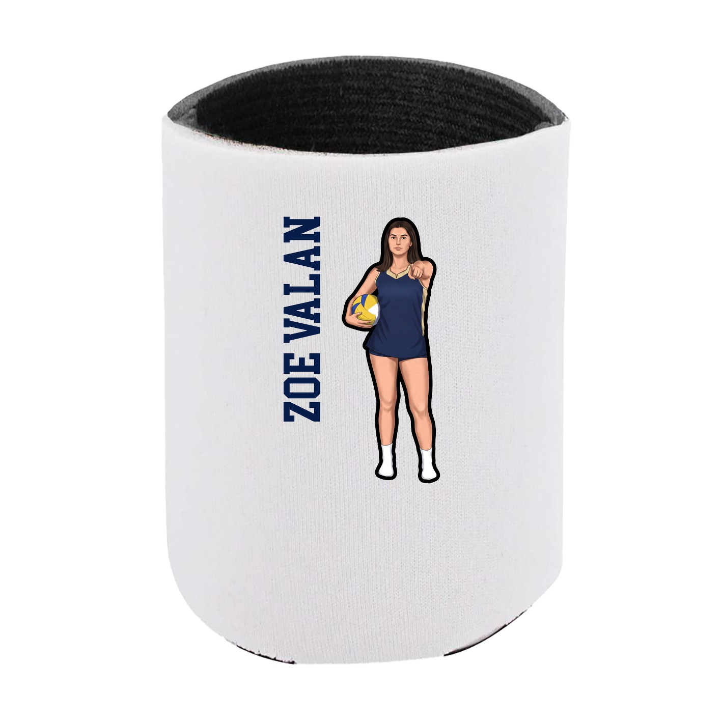 Can Holder — Name Vertical in White