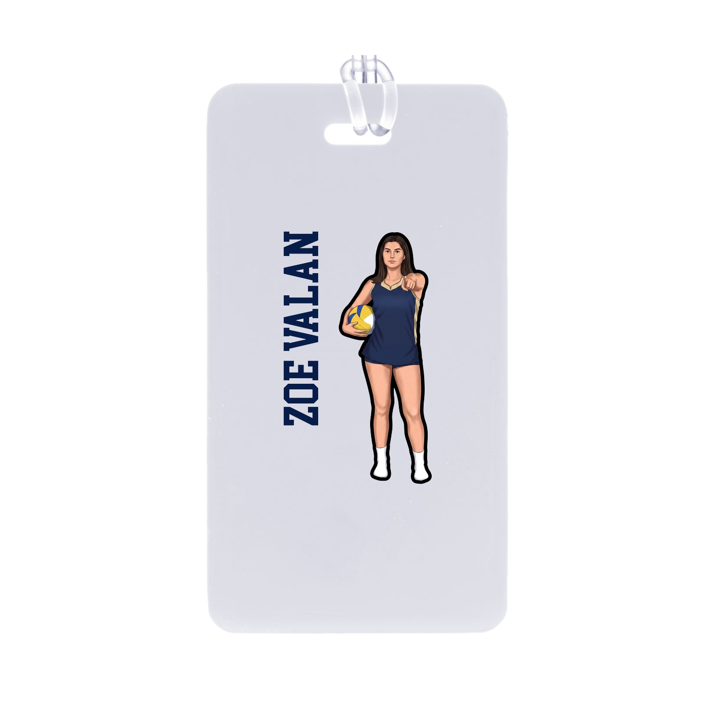 Bag Tag — Name Vertical in Classic