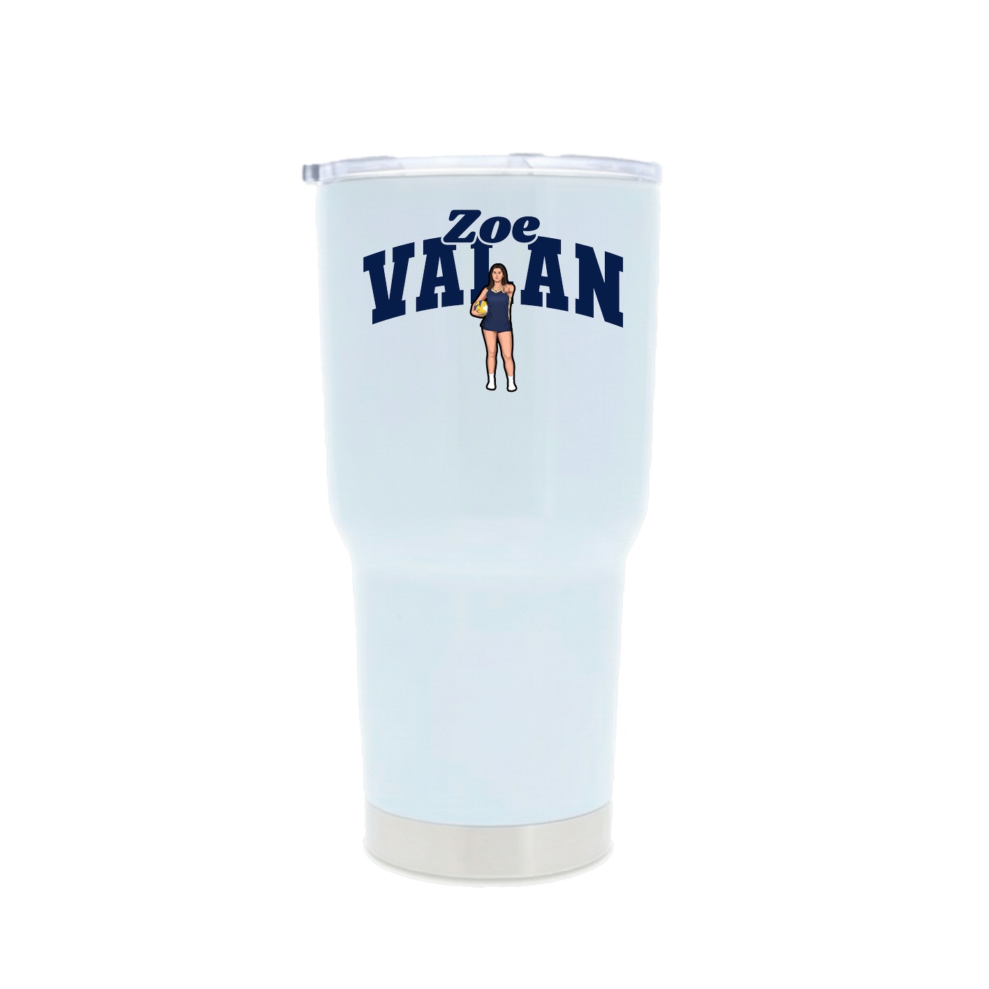 30oz Stainless Steel Tumbler — Signature Arch in White