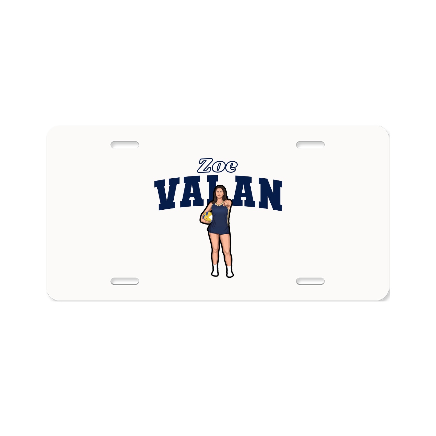 License Plate — Name Arch in Classic