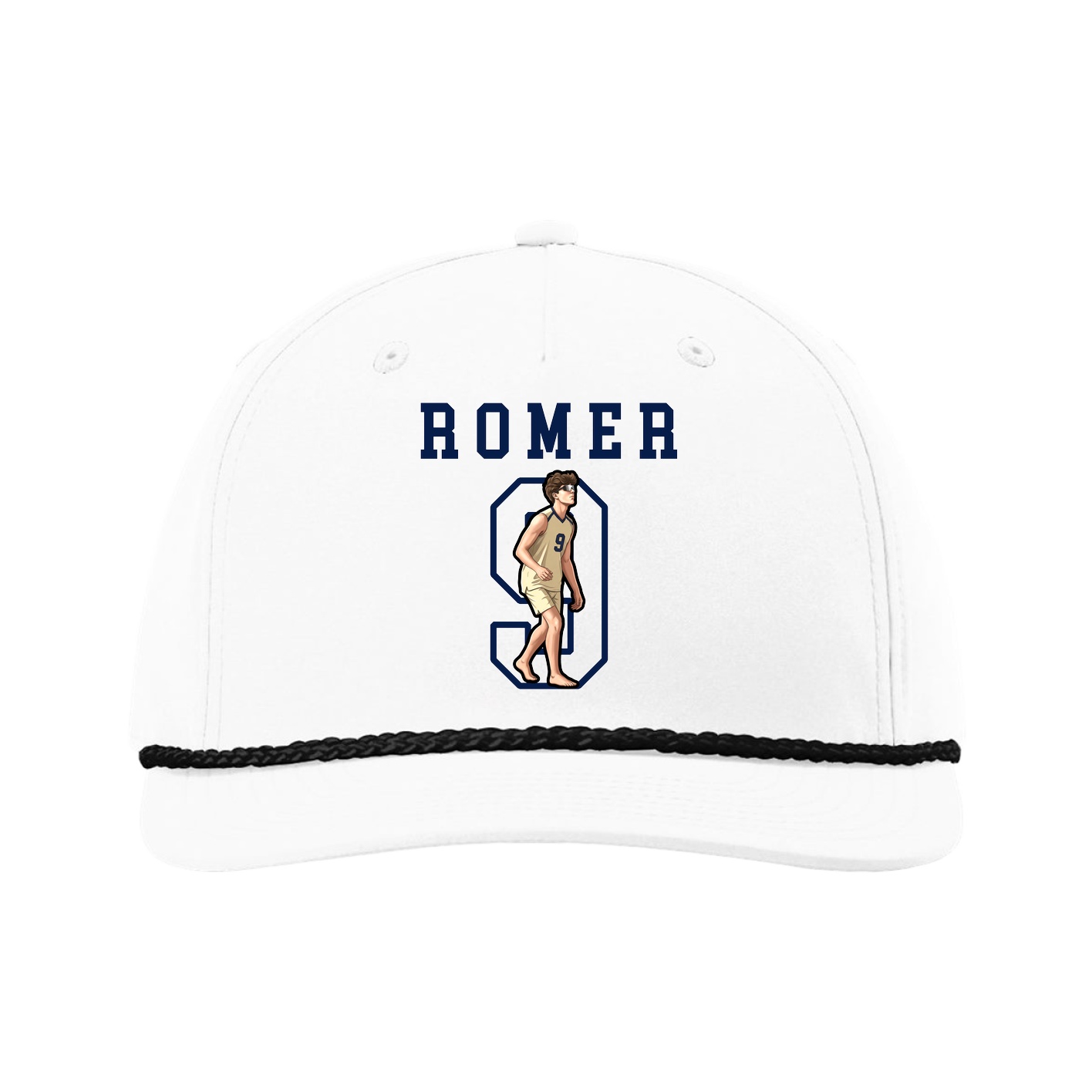Five-Panel Classic Rope Cap — Shirsey in White