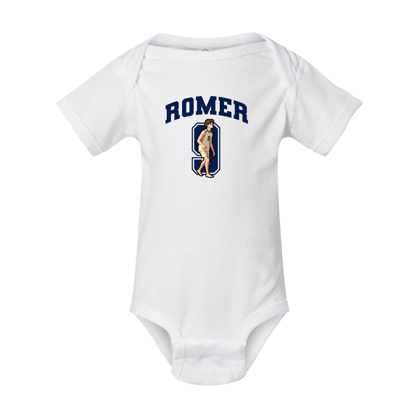 Baby Onesie — Number in White