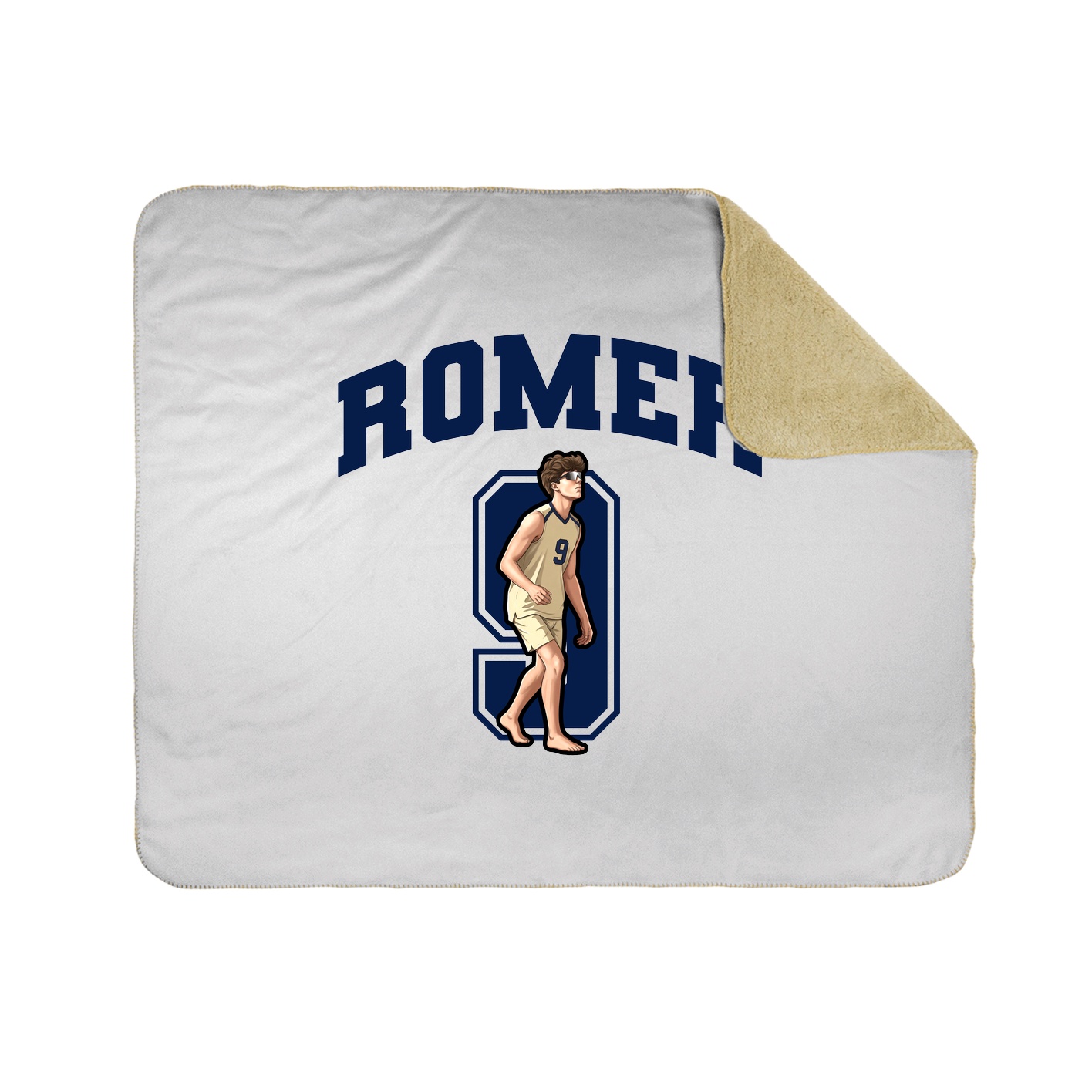 Throw Blanket — Number in White