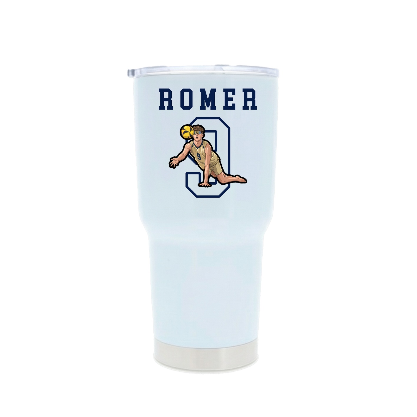 30oz Stainless Steel Tumbler — Shirsey in White