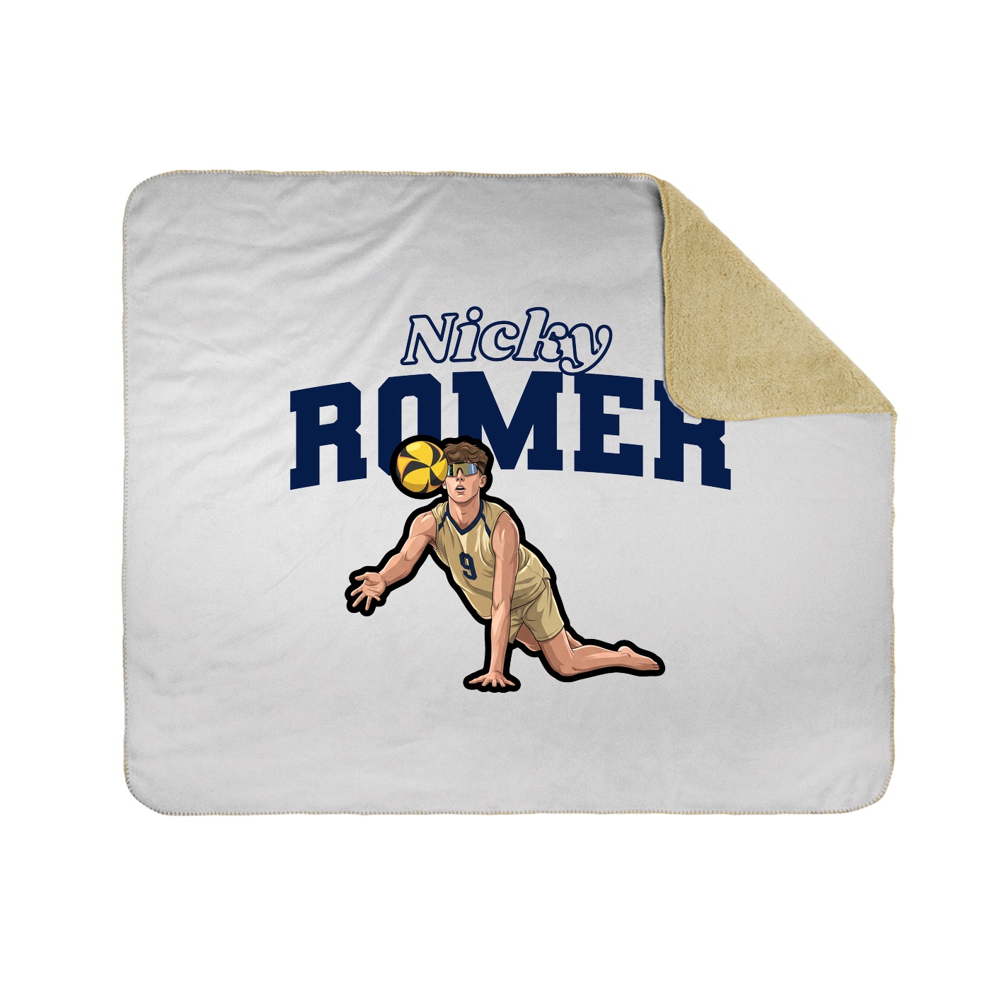 Throw Blanket — Name Arch in White