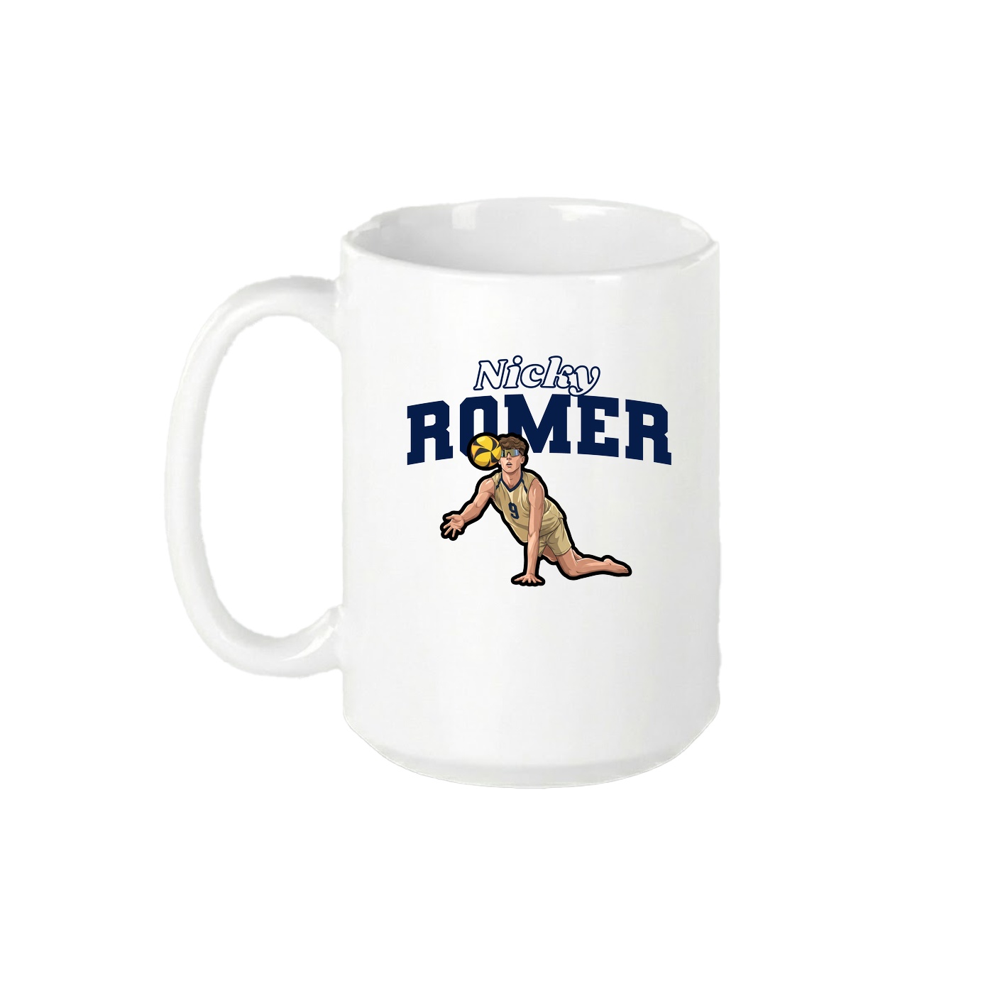 15oz Coffee Mug — Name Arch in White