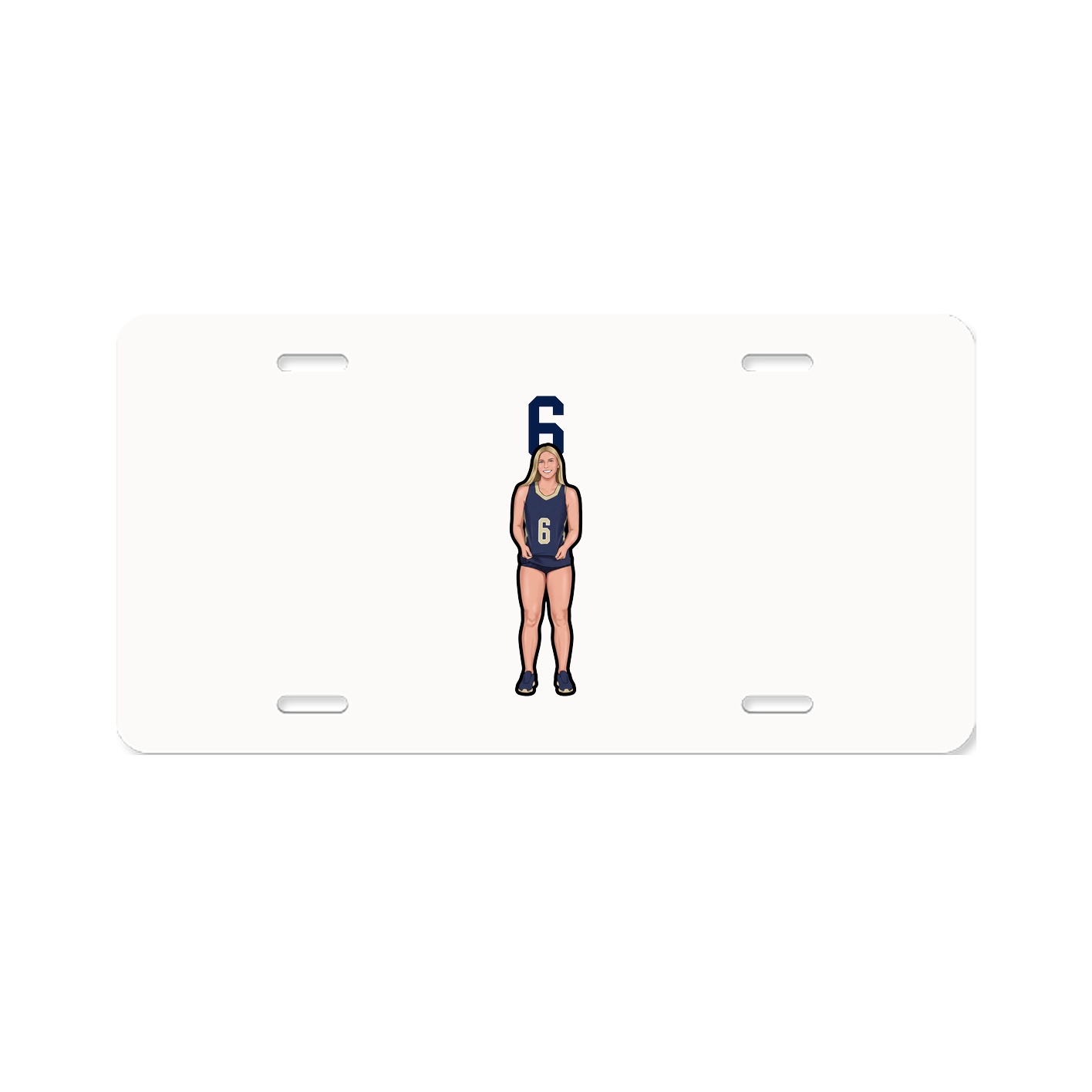 License Plate — Number Top in Classic
