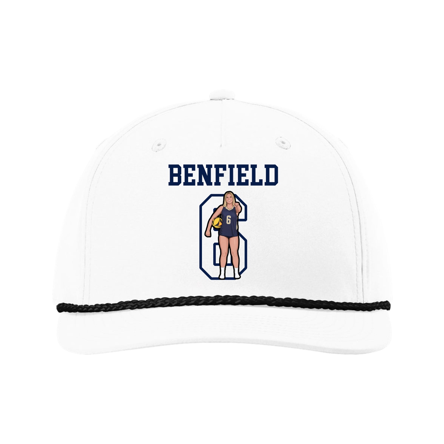 Five-Panel Classic Rope Cap — Shirsey in White