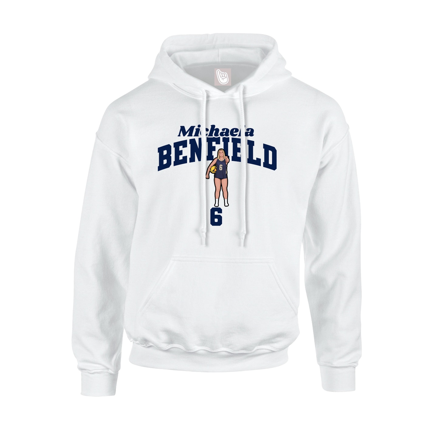 Youth Hoodie — Signature Arch in White
