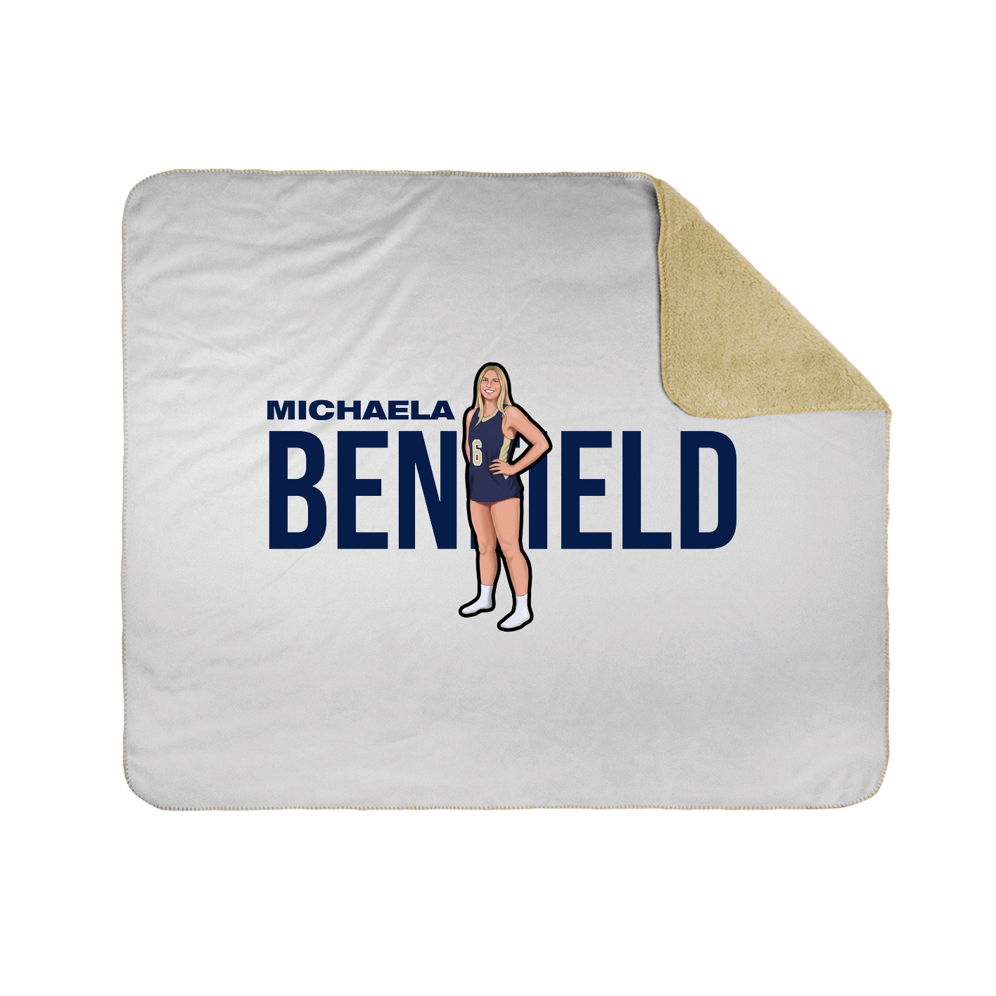 Throw Blanket — Player Name in White