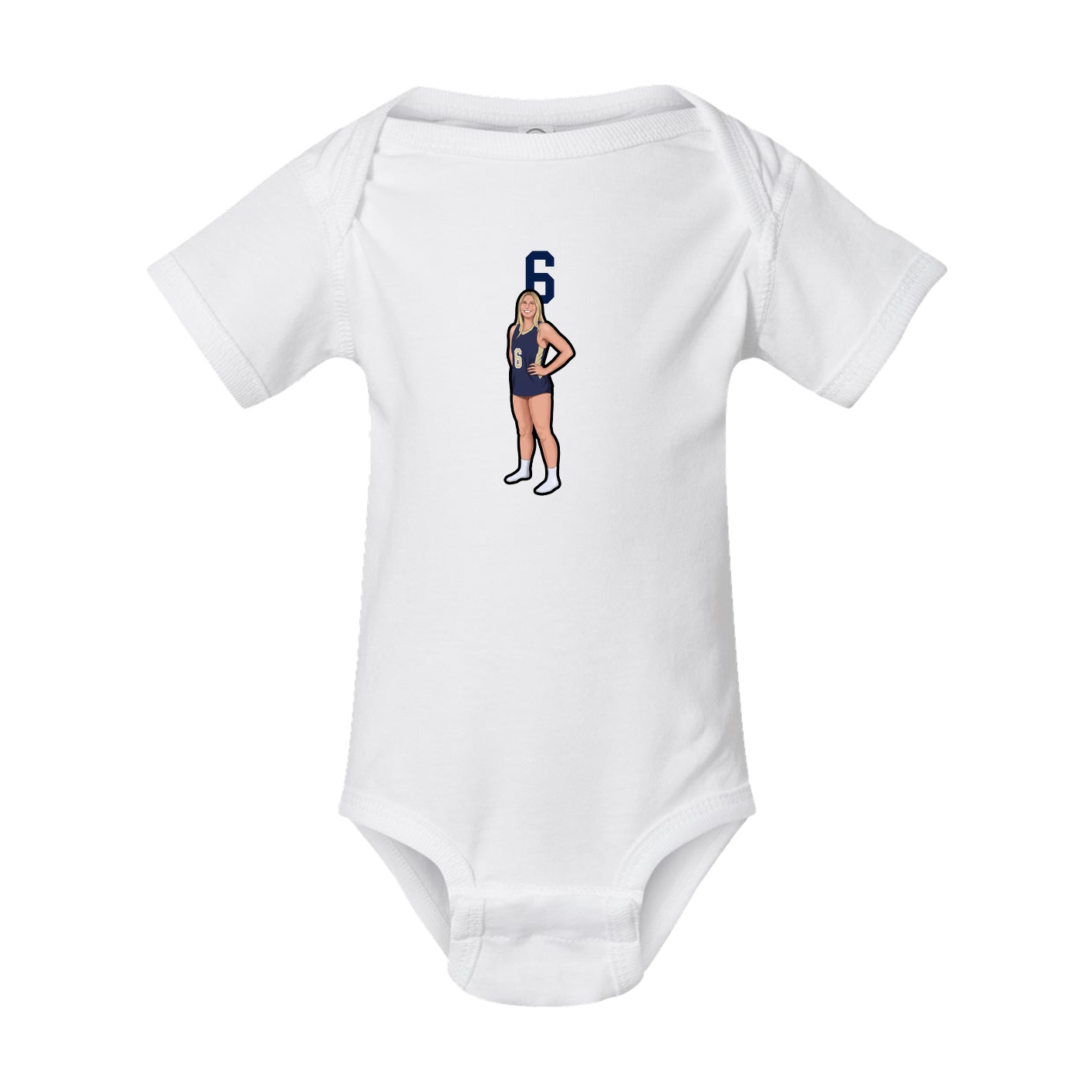 Baby Onesie — Number Top in White